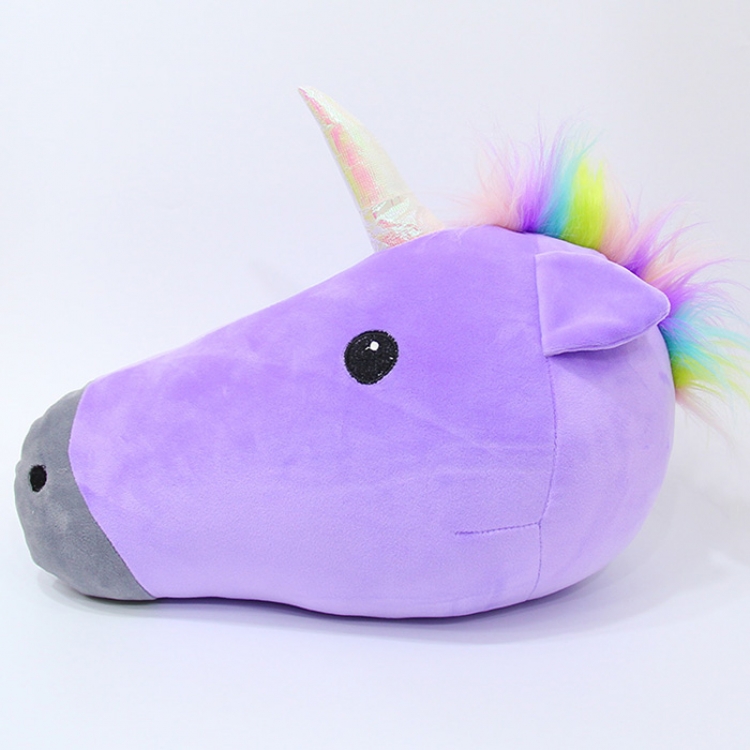 Unicorn purple cushion plush  40X28CM-