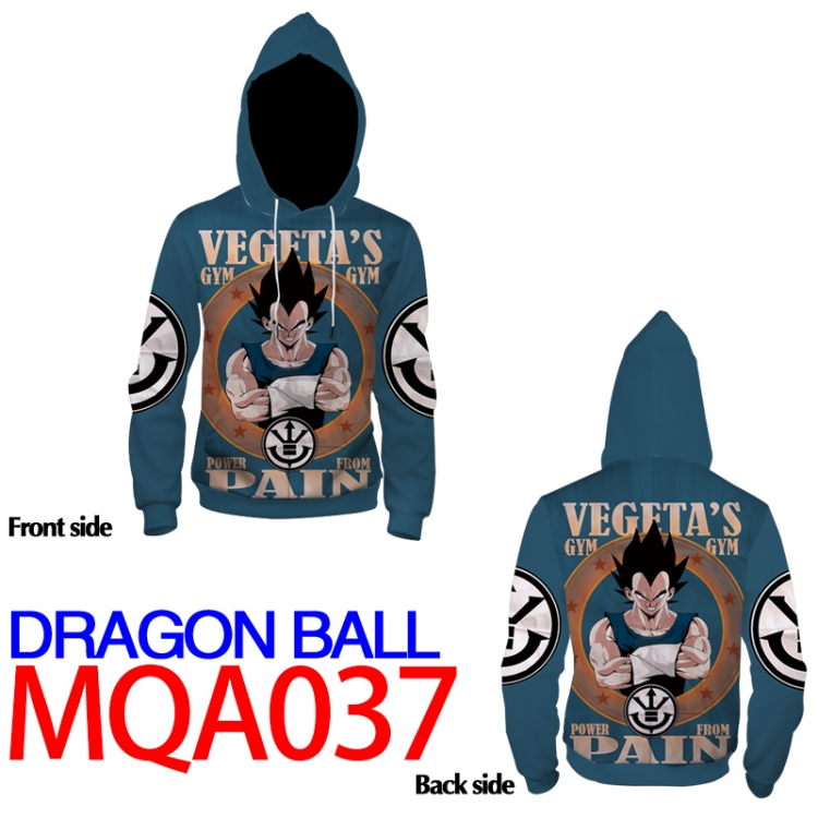 DRAGON BALL Full Color Patch pocket Sweatshirt Hoodie 8 sizes from  XS to XXXXL MQA037