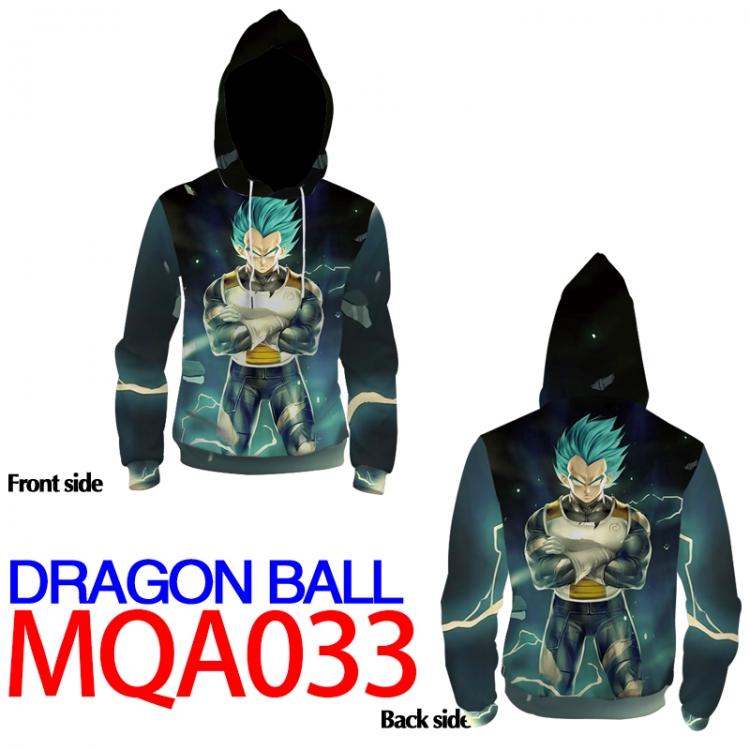 DRAGON BALL Full Color Patch pocket Sweatshirt Hoodie 8 sizes from  XS to XXXXL MQA033