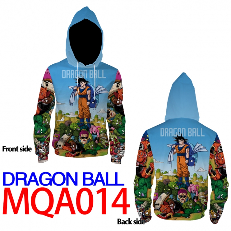 DRAGON BALL Full Color Patch pocket Sweatshirt Hoodie 8 sizes from  XS to XXXXL MQA014