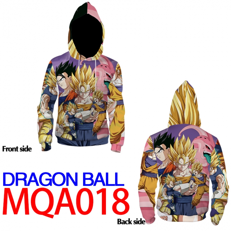 DRAGON BALL Full Color Patch pocket Sweatshirt Hoodie 8 sizes from  XS to XXXXL MQA018