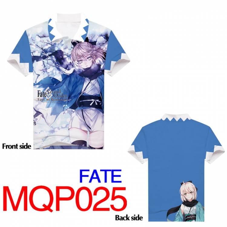 MQP025 Fate Stay Night T-shirt Full-color double-sided M  L  XL  XXL  XXXL