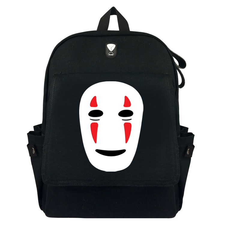 TOTORO  No Face man Black Padded Canvas  Backpack