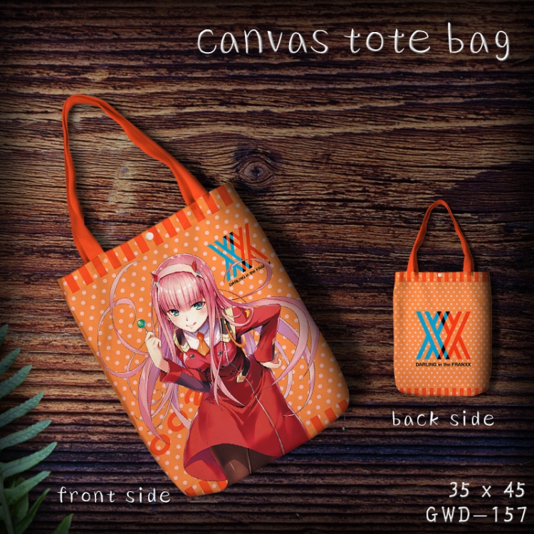 GWD157-Darling in the Franxx Canvas Shopping Bag 35x45