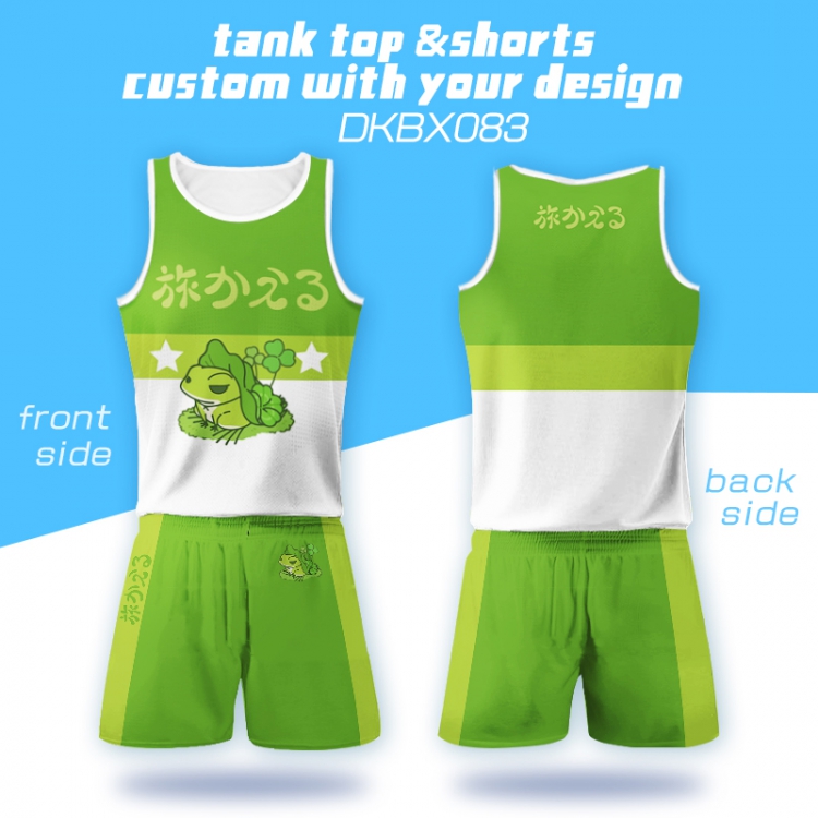 DKBX083-Journey Frog Tank Top Shorts S M L XL XXL