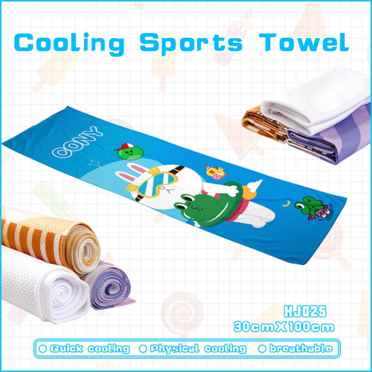 Towel Bear and rabbit Cooling sports Towel HJ025 30x100cm