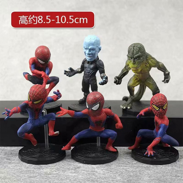 Figure The avengers allianc Spider Man price for 6 pcs a set 8.5-10.5CM