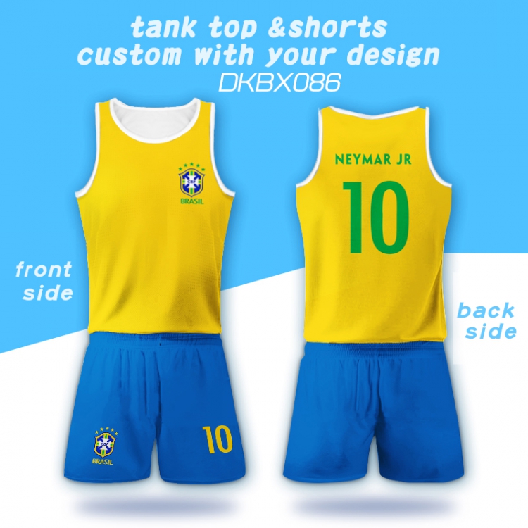 2018 FIFA World Cup Brazil Tank Top Shorts a set S M L XL XXL
