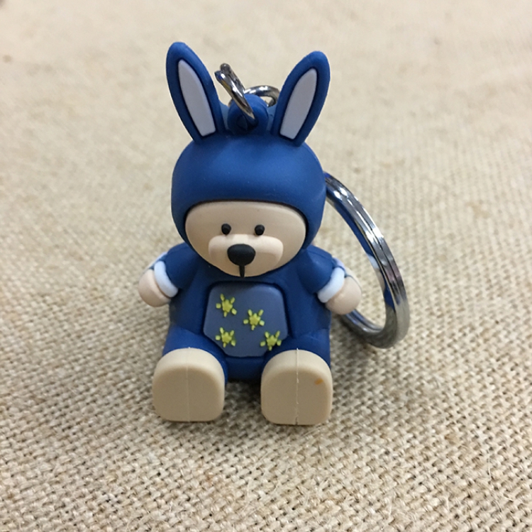 Key Chain Rabbit coat bear Ring holder for mobile phone