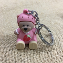 Key Chain strawberry Bear Ring...