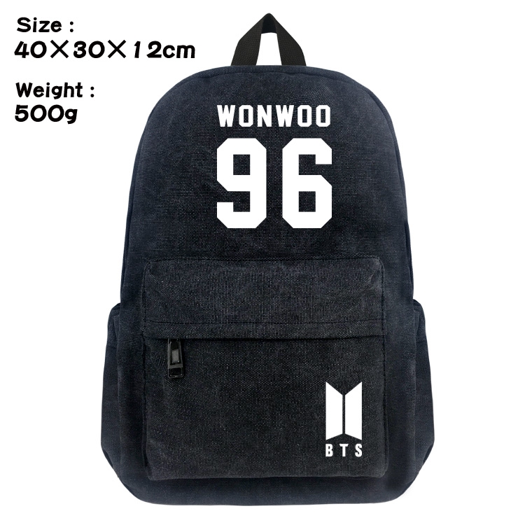 Canvas Bag BTS 96-WONWOO Backpack