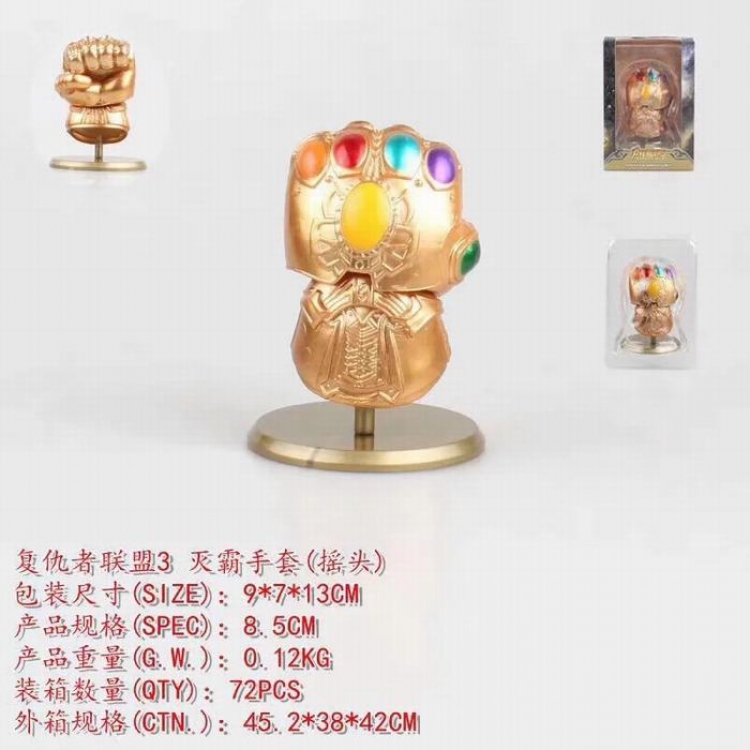 Figure The avengers allianc Q version Fighting gloves Infinite war Mini Car Shaking head ornaments figure