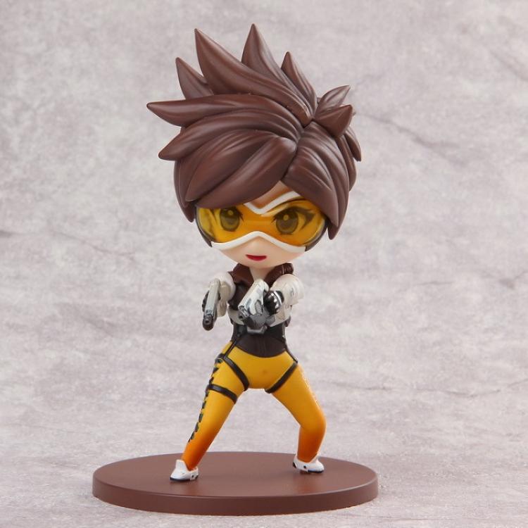 Overwatch Tracer Q version Clay Boxed Figure High 12CM
