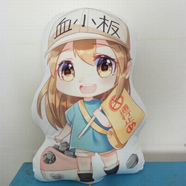 Working cell platelet Pass Humanoid Plush double-sided pillow a set of 3 High 45CM
