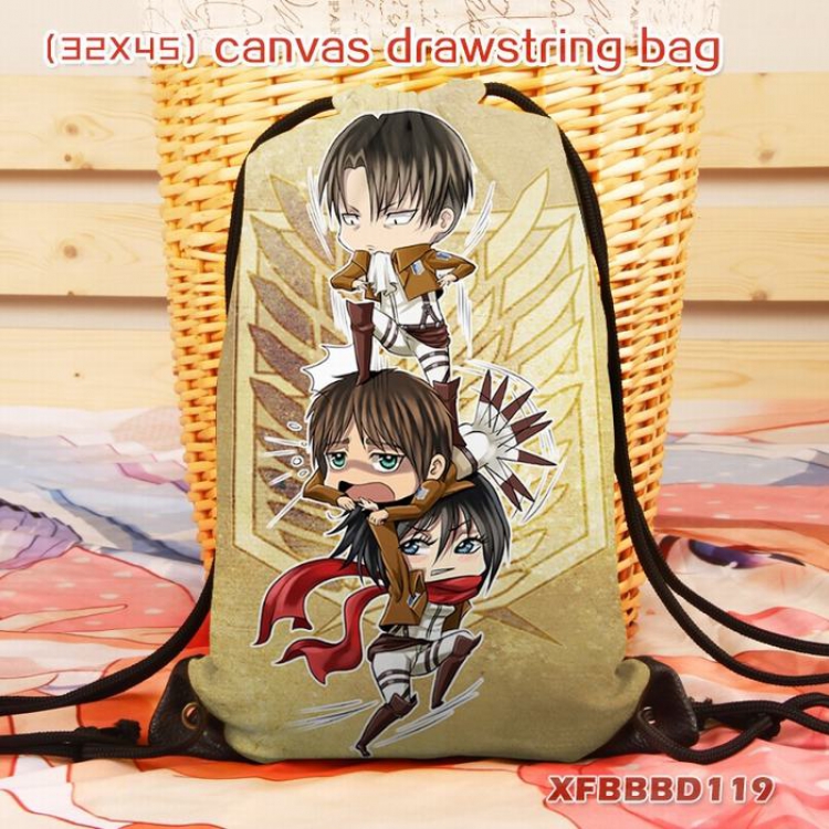 Shingeki no Kyojin Anime canvas backpack 32X45CM XFBBBD119