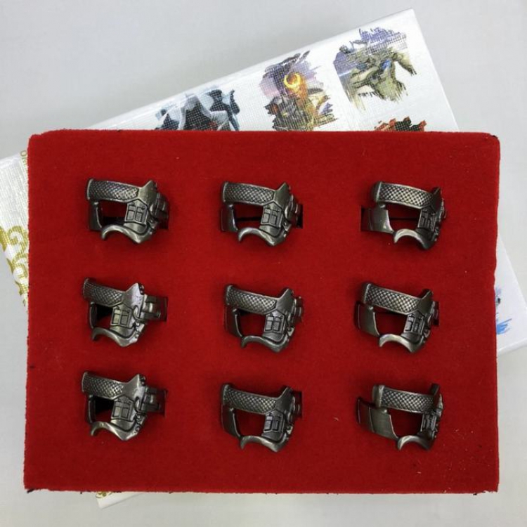 Shingeki no Kyojin Gun color Ring 9-piece set