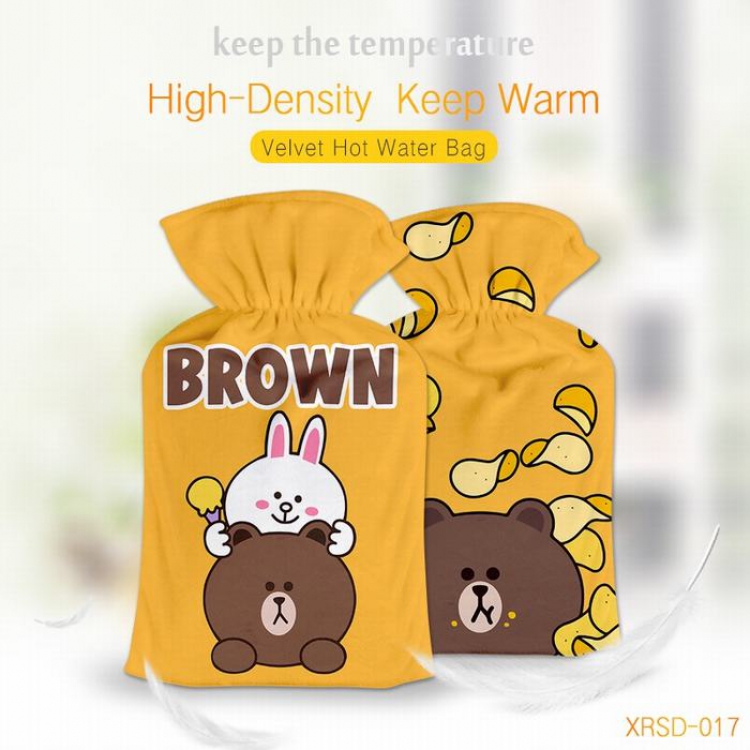 Line Town Brown Bear Anime Fine plush Can be wash rubber Warm water bag XRSD017