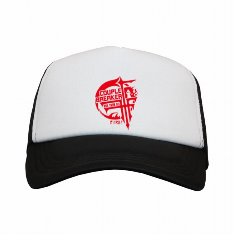 FFF Group Black and white reseau Breathable Hat  A style