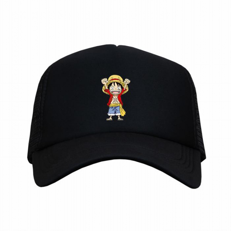 One Piece Luffy Black reseau Breathable Hat A style
