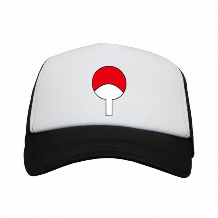 Naruto Uchiha clan Sign Black and white reseau Breathable Hat