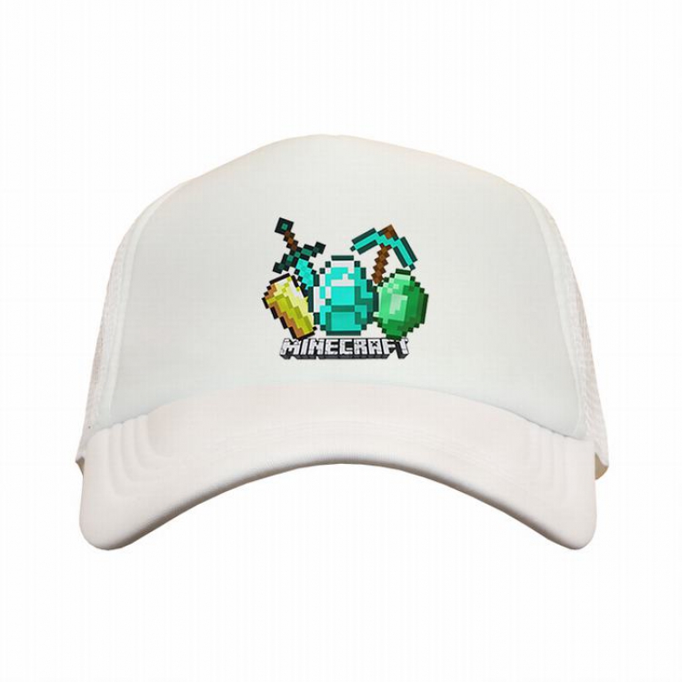 Minecraft white reseau Breathable Hat