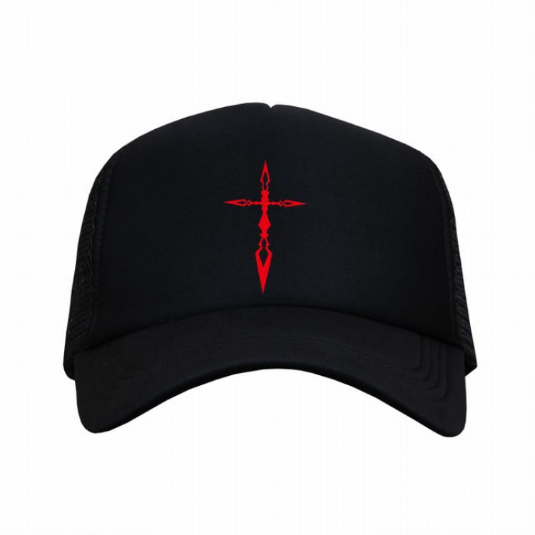 Fate stay night Cross Black reseau Breathable Hat