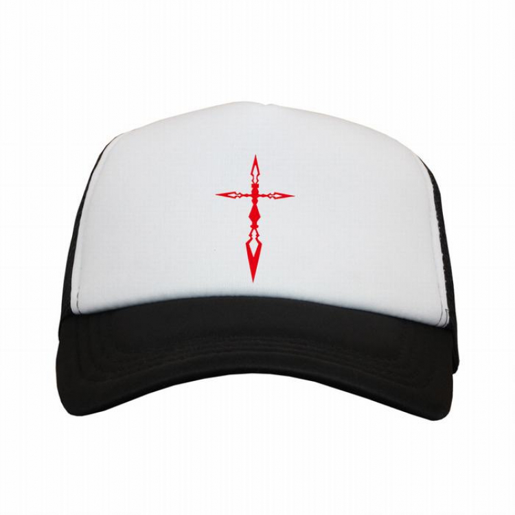 Fate stay night Cross Black and white reseau Breathable Hat