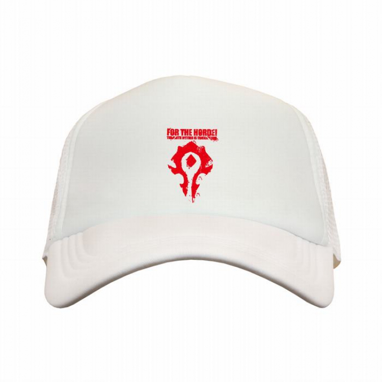World Of Warcraft tribe Sign white reseau Breathable Hat A style