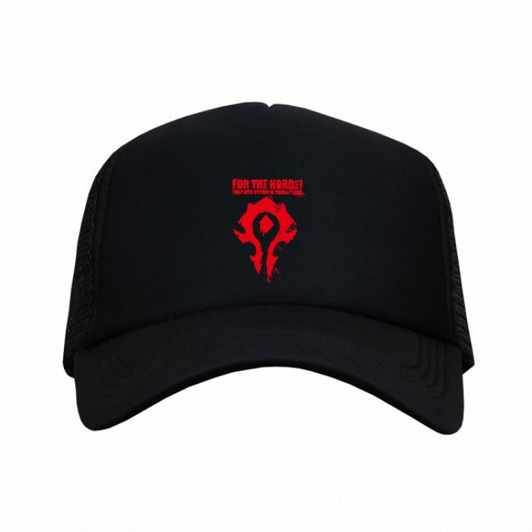 World Of Warcraft tribe Sign Black reseau Breathable Hat A style