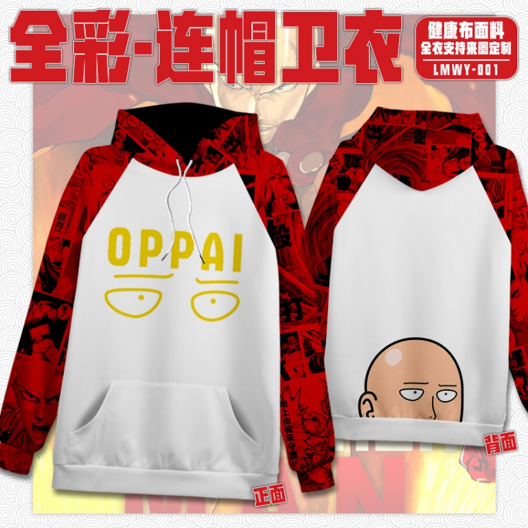 One Punch Man Full Color Hooded sweater S M L XL XXL XXL-LMWY001