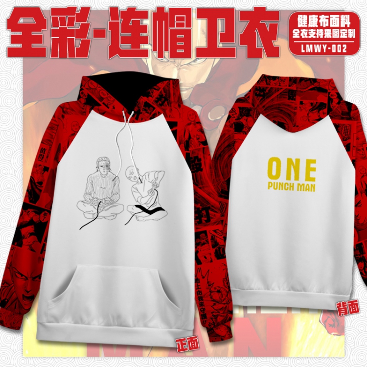 One Punch Man Full Color Hooded sweater S M L XL XXL XXL-LMWY002