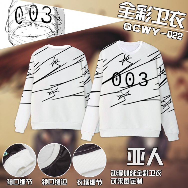 Anime Full Color Plush sweater QCWY022 S M L XL XXL XXL