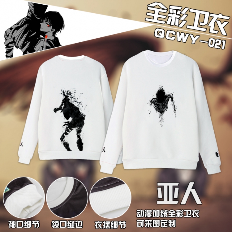 Anime Full Color Plush sweater QCWY021 S M L XL XXL XXL