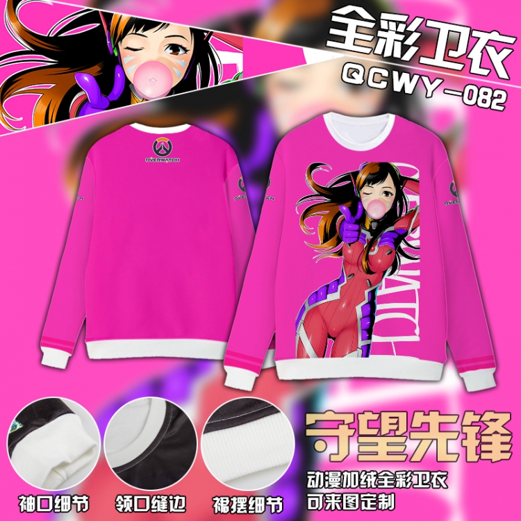 Overwatch Full Color Plush sweater QCWY082 S M L XL XXL XXL