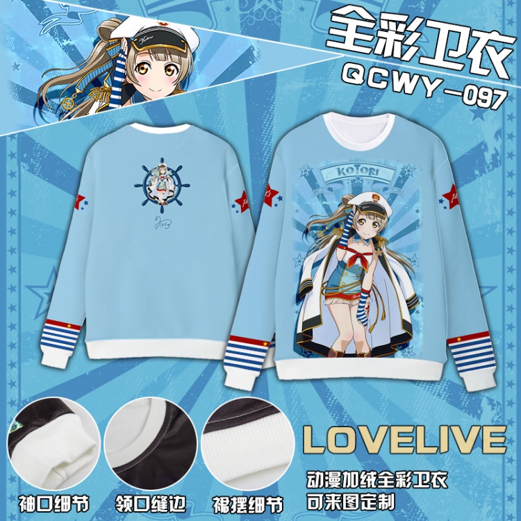 Anime Full Color Plush sweater QCWY097 S M L XL XXL XXL