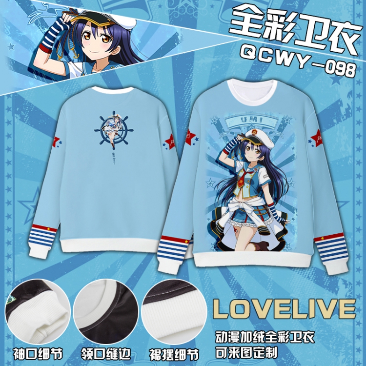 Anime Full Color Plush sweater QCWY098 S M L XL XXL XXL