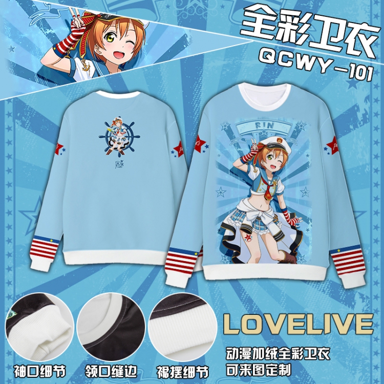 Anime Full Color Plush sweater QCWY101 S M L XL XXL XXL