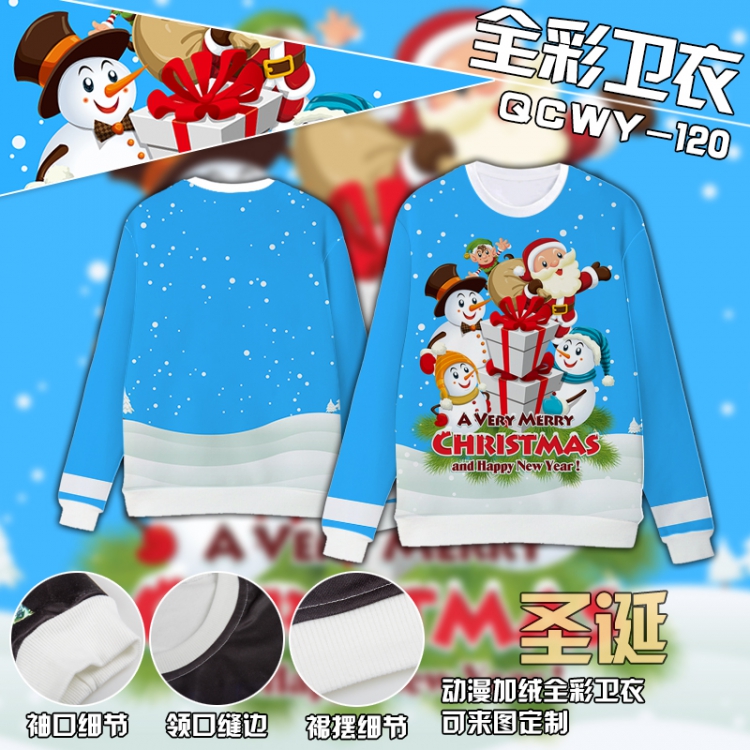 Christmas Full Color Plush sweater QCWY120 S M L XL XXL XXL