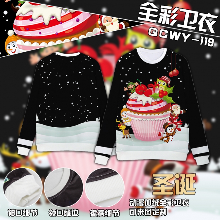 Christmas Full Color Plush sweater QCWY119 S M L XL XXL XXL