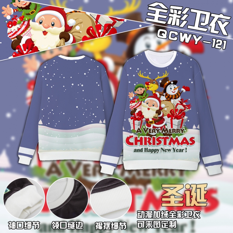 Christmas Full Color Plush sweater QCWY121 S M L XL XXL XXL