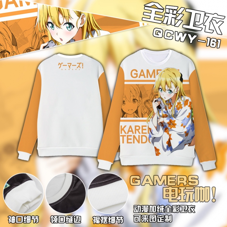 GAMERS Anime Full Color Plush sweater QCWY161 S M L XL XXL XXL