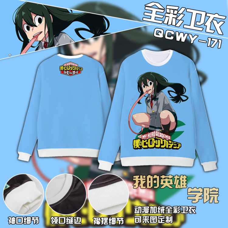 My Hero Academia Anime Full Color Plush sweater QCWY171 S M L XL XXL XXL