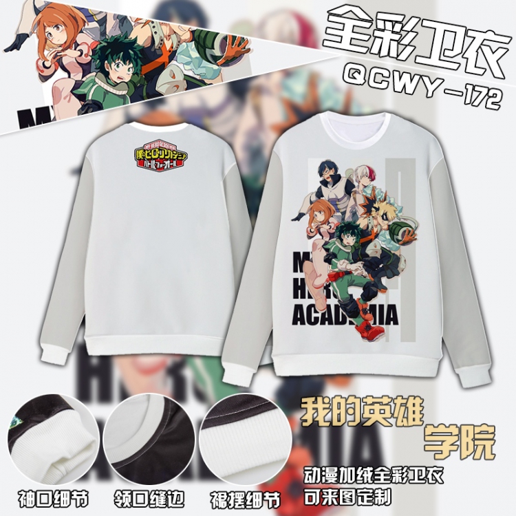 My Hero Academia Anime Full Color Plush sweater QCWY172 S M L XL XXL XXL