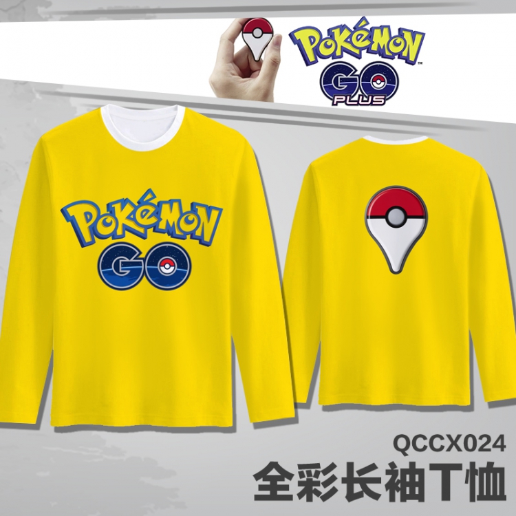 Pokemon Anime Full Color Long sleeve t-shirt S M L XL XXL XXXL QCCX024