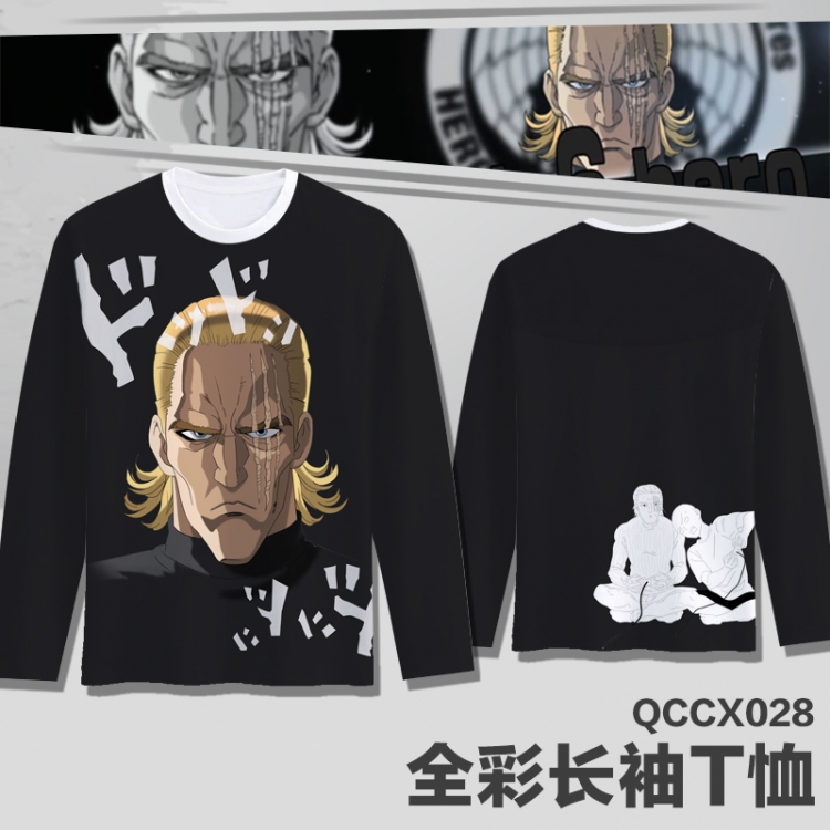 One Punch Man KING Anime Full Color Long sleeve t-shirt S M L XL XXL XXXL QCCX028