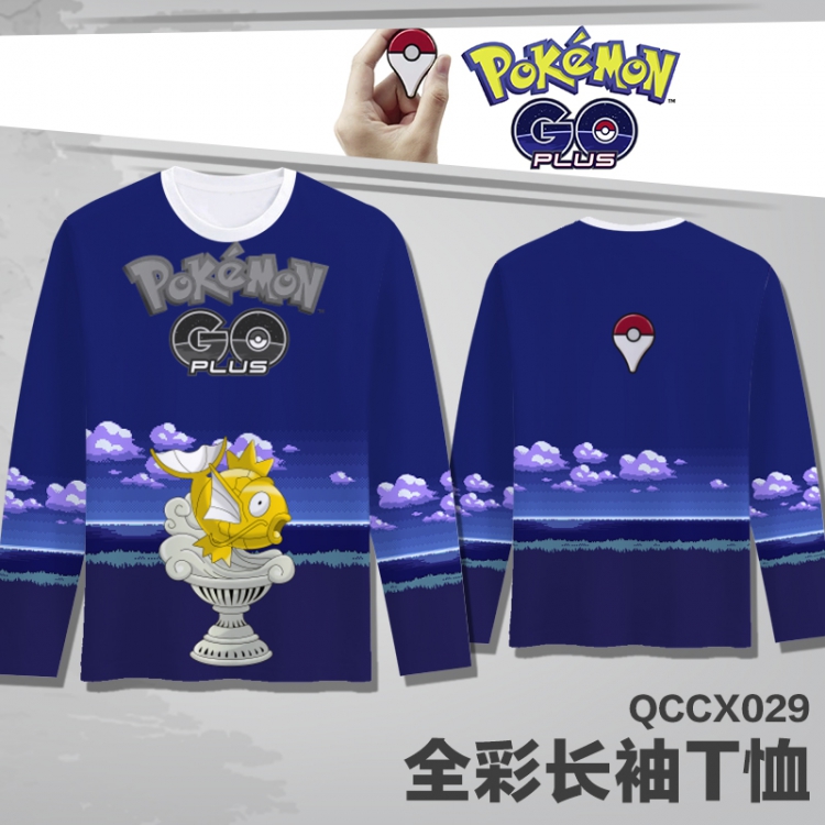 Pokmon go Anime Full Color Long sleeve t-shirt S M L XL XXL XXXL QCCX029