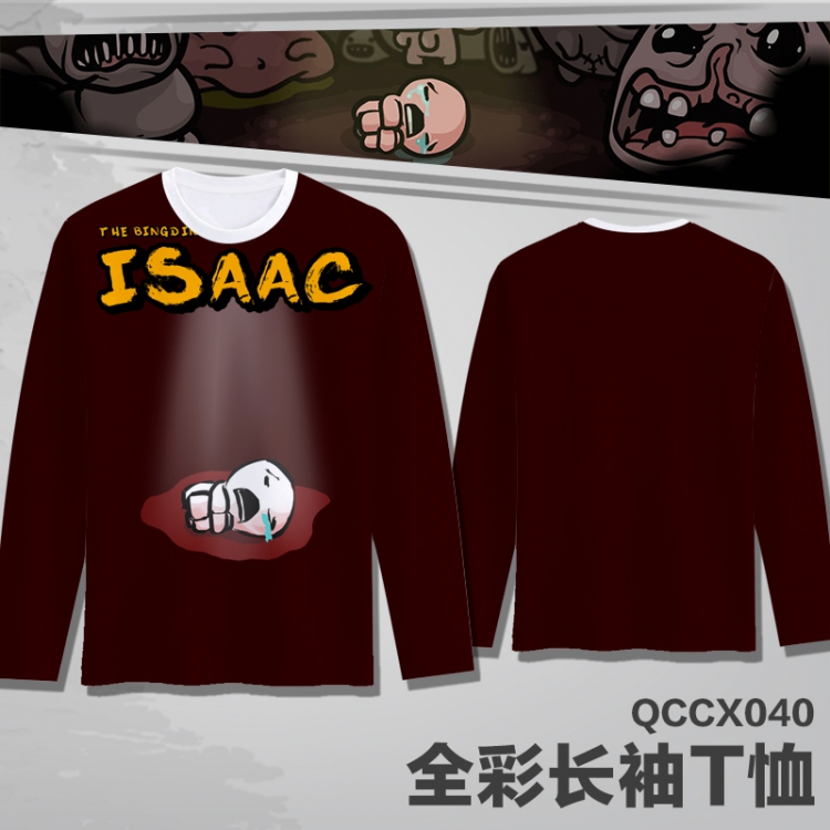 ·The Binding of Isaac Anime Full Color Long sleeve t-shirt S M L XL XXL XXXL QCCX040