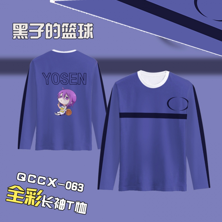 Kuroko no Basuke Anime Full Color Long sleeve t-shirt S M L XL XXL XXXL QCCX063