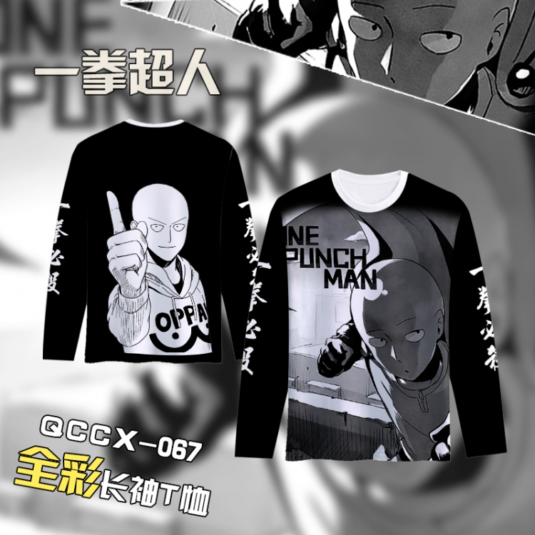 One Punch Man Anime Full Color Long sleeve t-shirt S M L XL XXL XXXL QCCX067