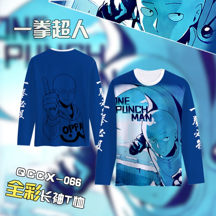 One Punch Man Anime Full Color Long sleeve t-shirt S M L XL XXL XXXL QCCX066